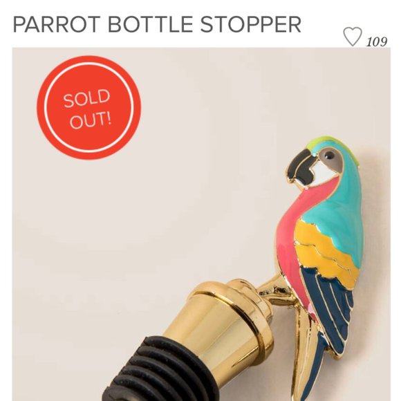 *Sold Out* Colorful Parrot Bottle Stopper - Picture 2 of 5
